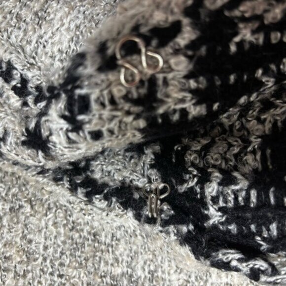 Venus Women’s Large Chic Boho Knit Cardigan Longline Faux Fur Fringe Hook&Eye - Picture 2 of 12